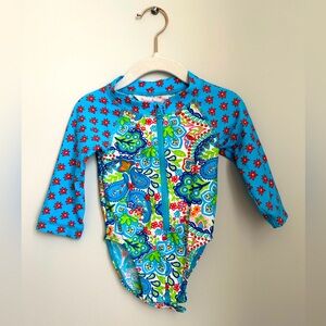 Tommy Bahama Baby Longe Sleeve UPF 50 Rash Guard Bathing Suit
